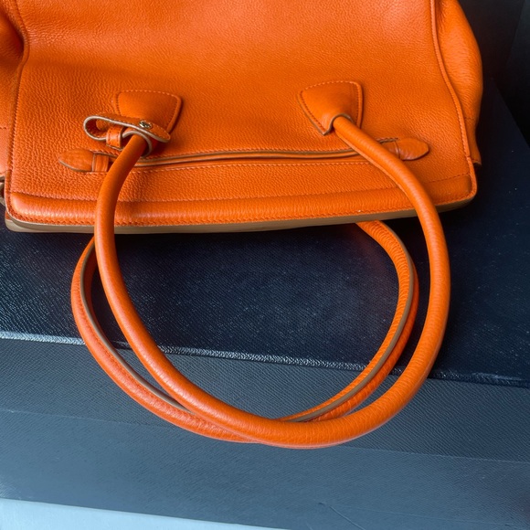 PradaCuir Frame Convertible Tote Canvas and Saffia - Picture 5 of 16